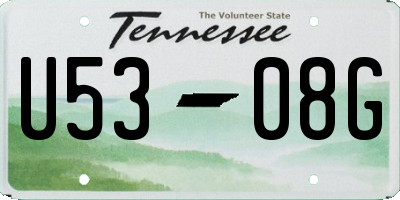 TN license plate U5308G