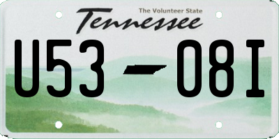 TN license plate U5308I