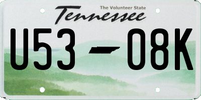 TN license plate U5308K