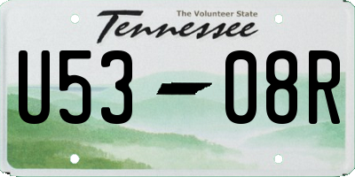 TN license plate U5308R