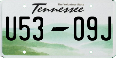 TN license plate U5309J