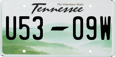 TN license plate U5309W