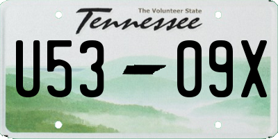 TN license plate U5309X