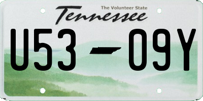 TN license plate U5309Y