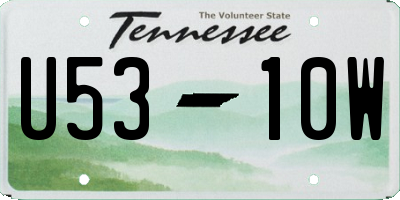 TN license plate U5310W
