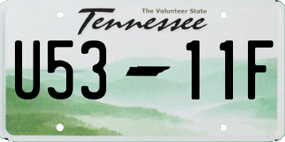 TN license plate U5311F