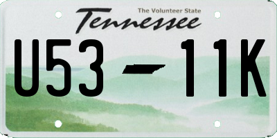 TN license plate U5311K