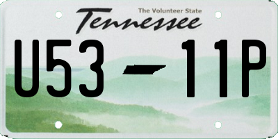 TN license plate U5311P