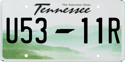 TN license plate U5311R