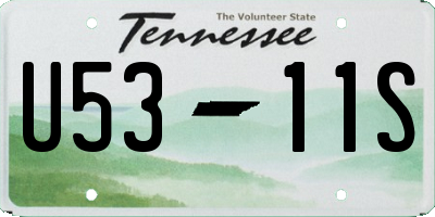 TN license plate U5311S