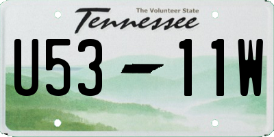 TN license plate U5311W