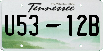 TN license plate U5312B