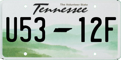TN license plate U5312F