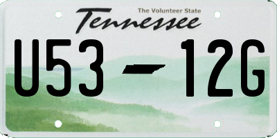 TN license plate U5312G
