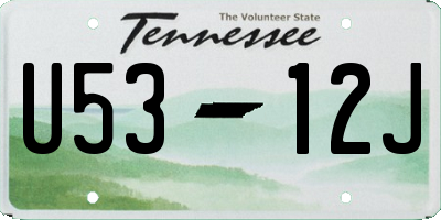 TN license plate U5312J