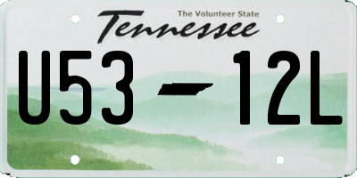 TN license plate U5312L