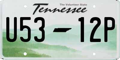 TN license plate U5312P