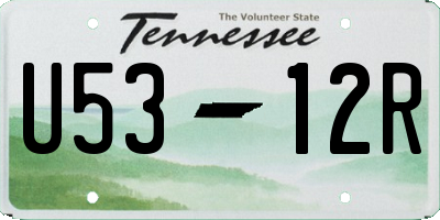 TN license plate U5312R