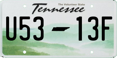 TN license plate U5313F