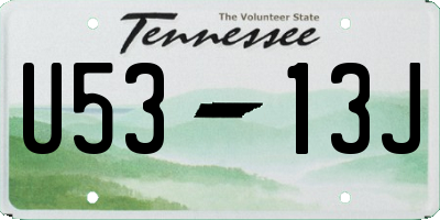 TN license plate U5313J