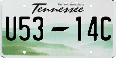 TN license plate U5314C