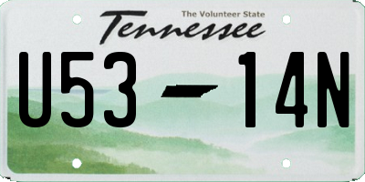 TN license plate U5314N