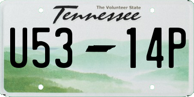 TN license plate U5314P