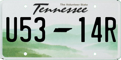 TN license plate U5314R