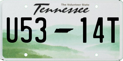TN license plate U5314T