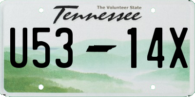 TN license plate U5314X