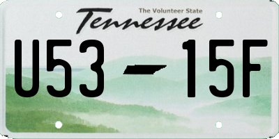 TN license plate U5315F
