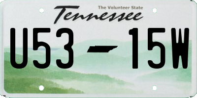 TN license plate U5315W