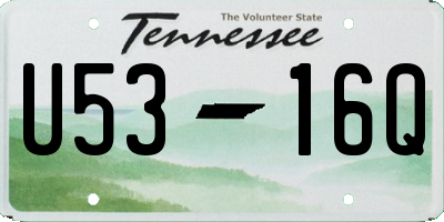 TN license plate U5316Q