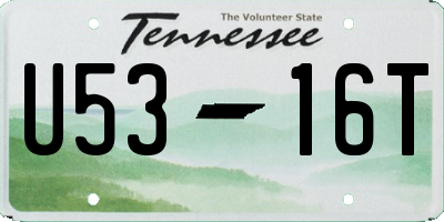 TN license plate U5316T