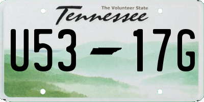 TN license plate U5317G