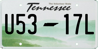 TN license plate U5317L