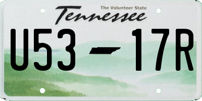 TN license plate U5317R