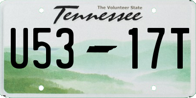 TN license plate U5317T