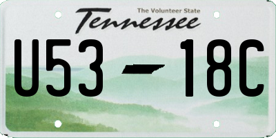 TN license plate U5318C