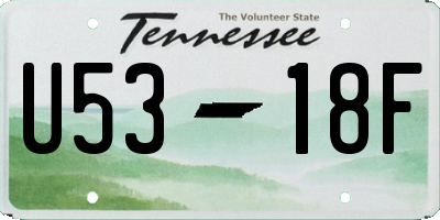 TN license plate U5318F