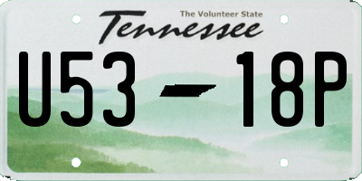TN license plate U5318P