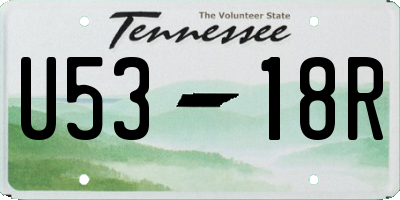 TN license plate U5318R