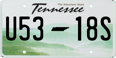 TN license plate U5318S