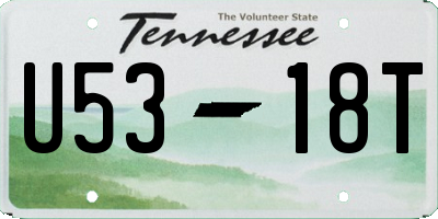 TN license plate U5318T