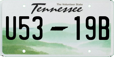 TN license plate U5319B