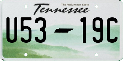 TN license plate U5319C