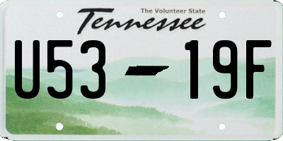 TN license plate U5319F