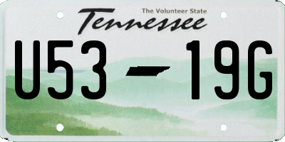TN license plate U5319G
