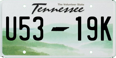 TN license plate U5319K