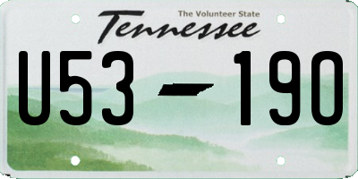 TN license plate U5319O